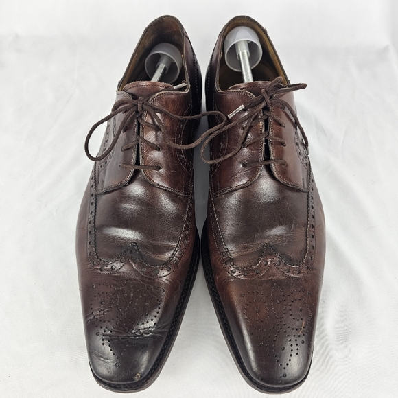Magnanni Sergio Wingtip Oxford 13974 Brown Leather Dress Shoes Mens Size 12 M main image 5